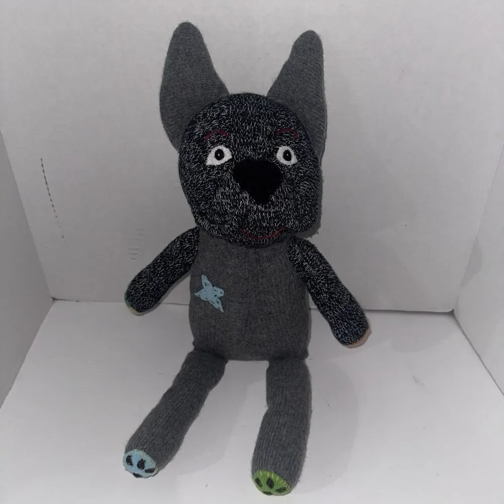 Dinamals Dinosaur Dog Wolf Hybrid Plush 22” Gray Stuffed Animal Rare Retired